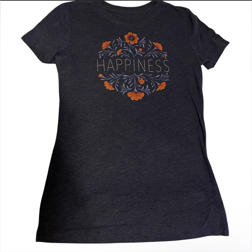 Aeropostale Women’s Classic Crew Blue with Happiness Print Size S